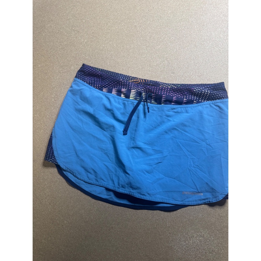 Patagonia Women's Running Skort Blue Athletic Skirt Shorts Size S